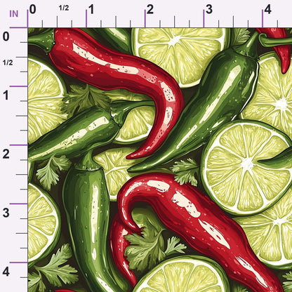 Lime Fiesta Pattern 8 Minky Fabric