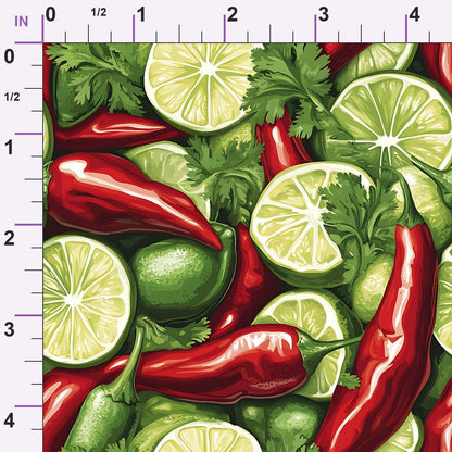 Lime Fiesta Pattern 9 Minky Fabric