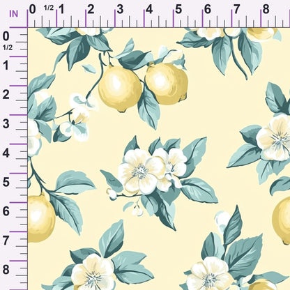 Limoncello Blossoms Pattern 4 Minky Fabric