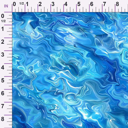 Liquid Sapphire Pattern 15 Minky Fabric