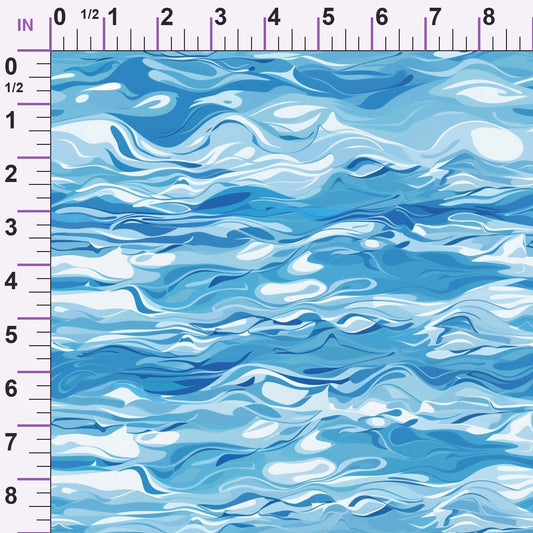 Liquid Sapphire Pattern 4 Minky Fabric