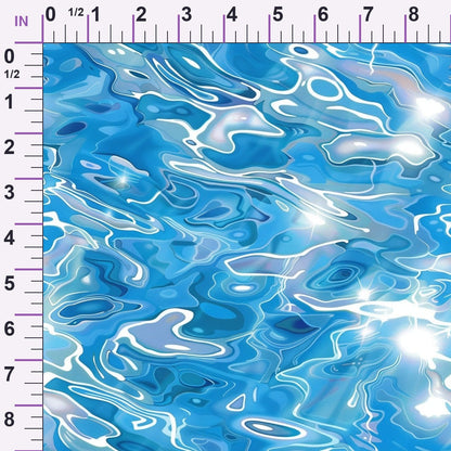 Liquid Sapphire Pattern 5 Minky Fabric