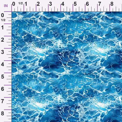 Liquid Sapphire Pattern 6 Minky Fabric