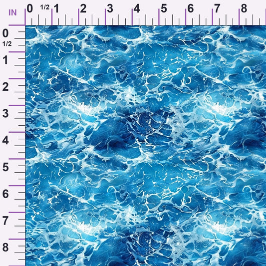 Liquid Sapphire Pattern 6 Minky Fabric
