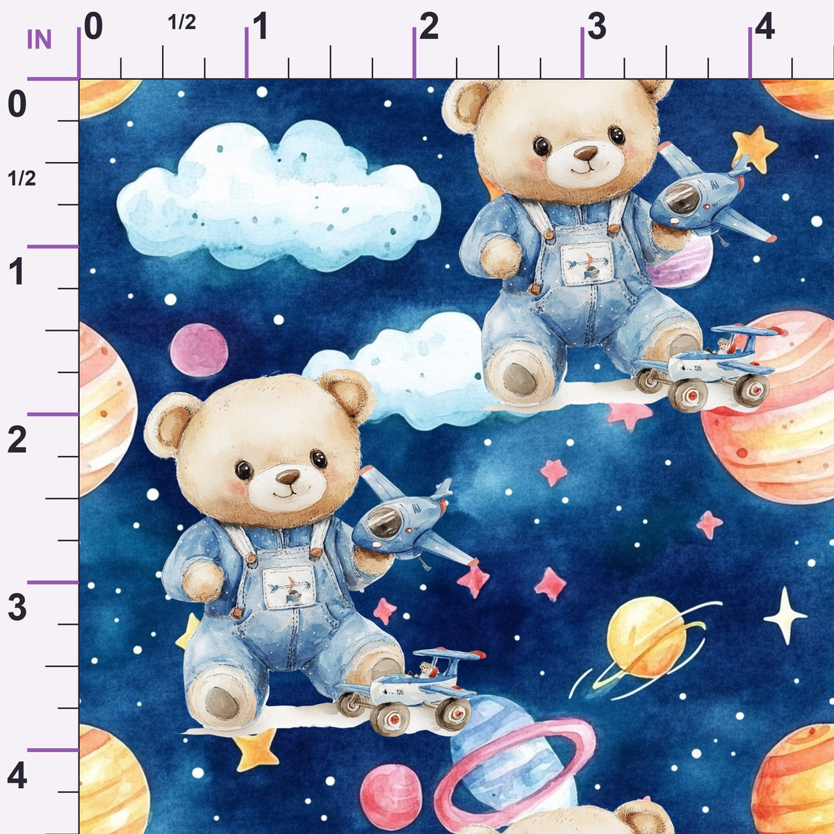 Little Cub Dreams Pattern 3 Minky Fabric