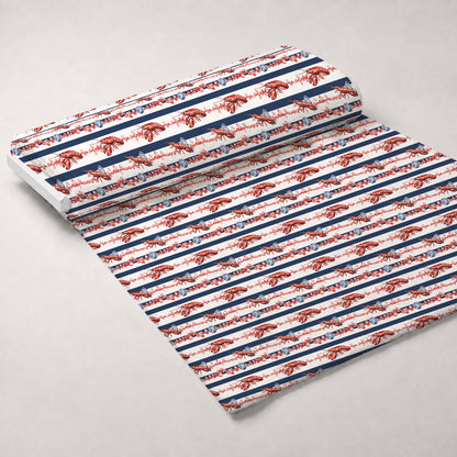 Lobster Bay Pattern 1 Minky Fabric
