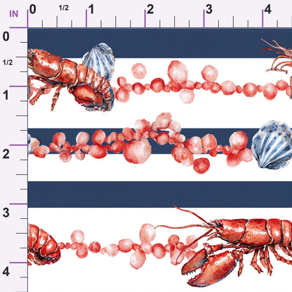 Lobster Bay Pattern 1 Minky Fabric