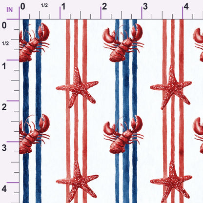 Lobster Bay Pattern 11 Minky Fabric