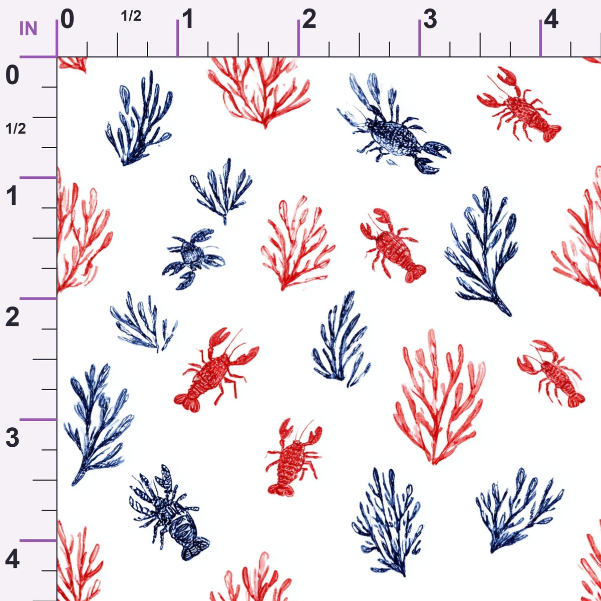 Lobster Bay Pattern 12 Minky Fabric