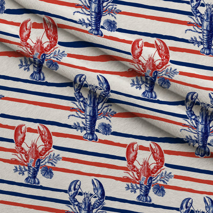 Lobster Bay Pattern 2 Minky Fabric