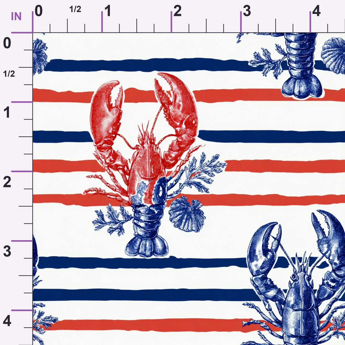 Lobster Bay Pattern 2 Minky Fabric