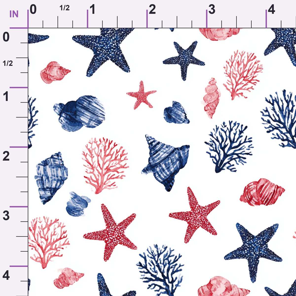 Lobster Bay Pattern 6 Minky Fabric