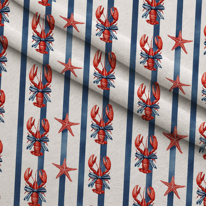 Lobster Bay Pattern 8 Minky Fabric