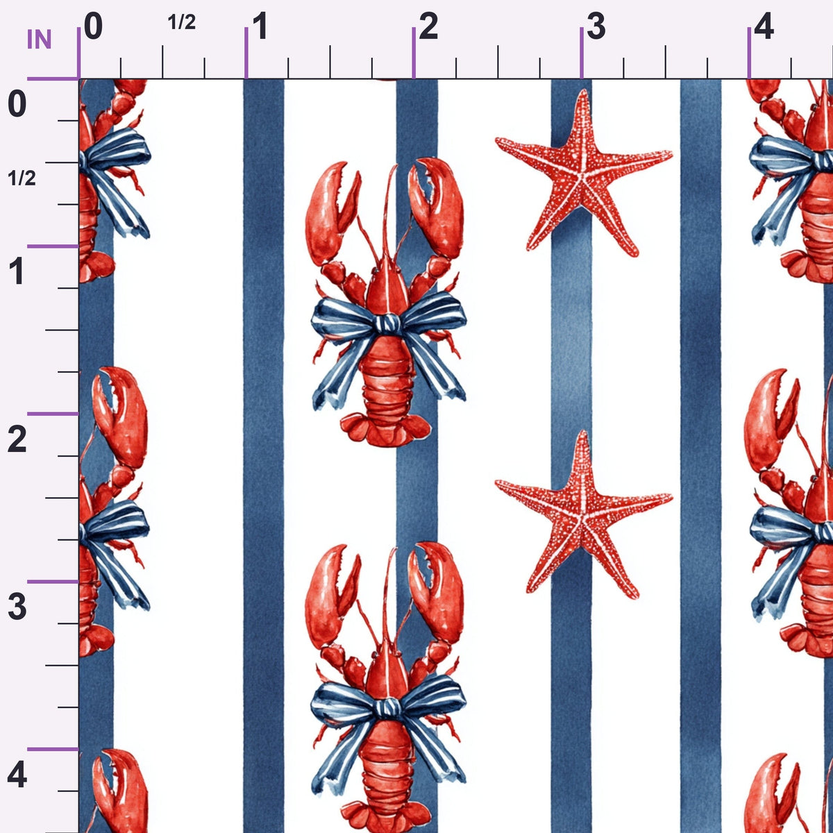 Lobster Bay Pattern 8 Minky Fabric