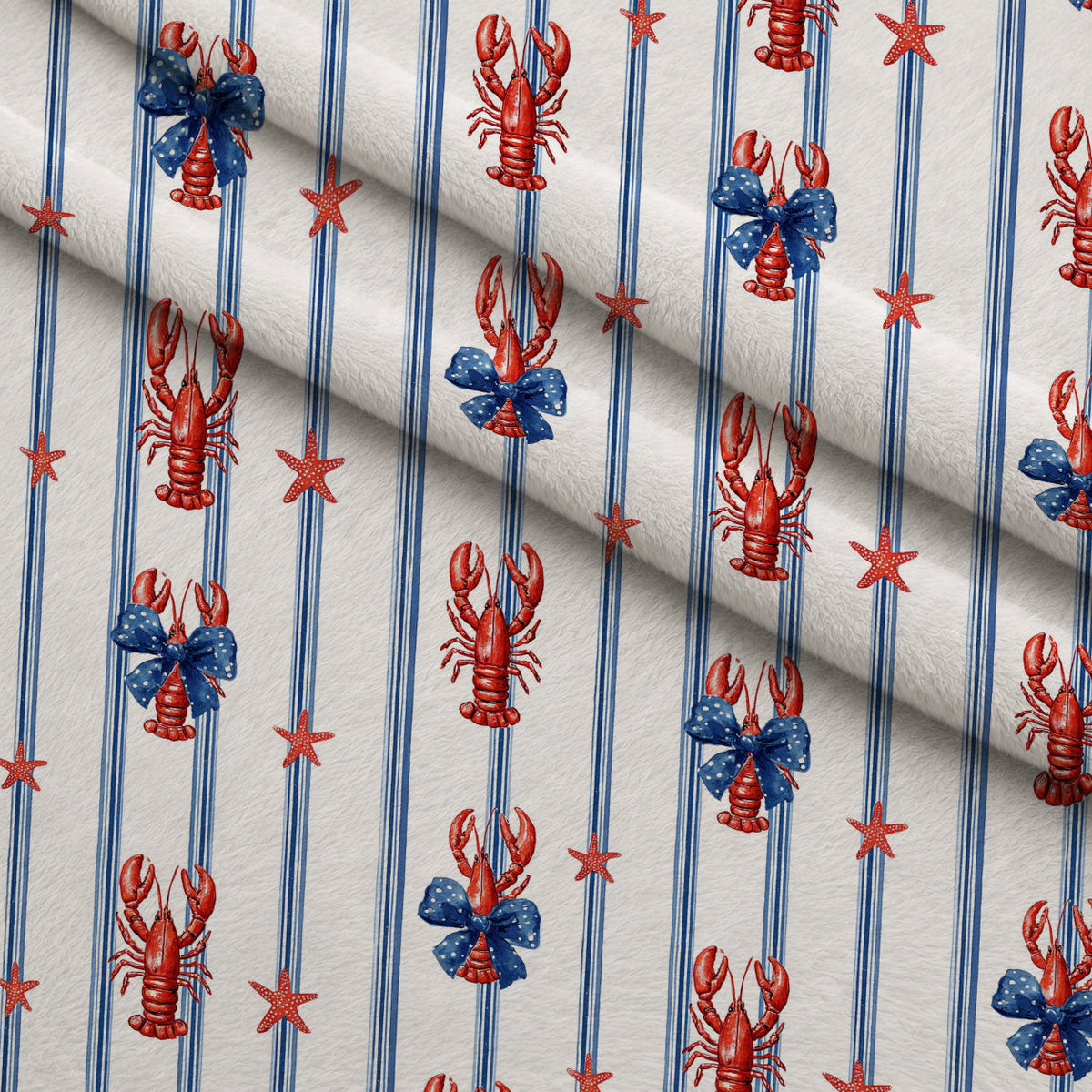 Lobster Bay Pattern 9 Minky Fabric