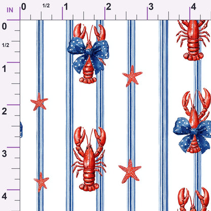 Lobster Bay Pattern 9 Minky Fabric