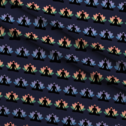 Lotus Meditation Pattern 10 Minky Fabric