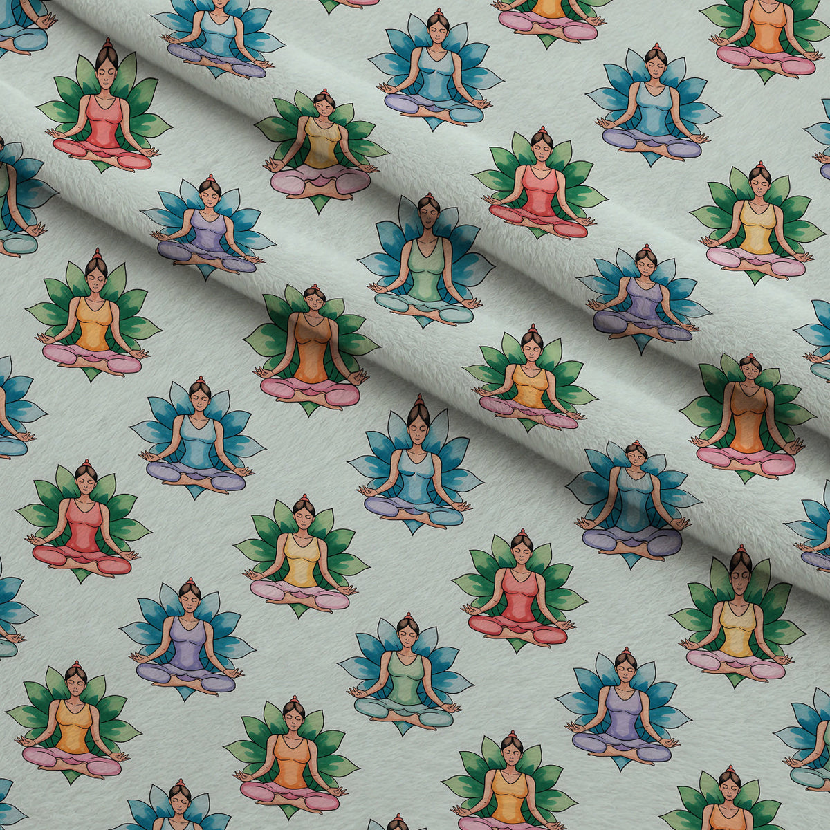 Lotus Meditation Pattern 11 Minky Fabric