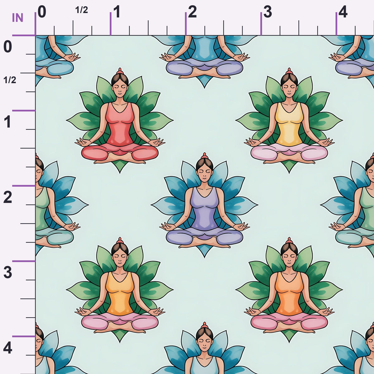 Lotus Meditation Pattern 11 Minky Fabric
