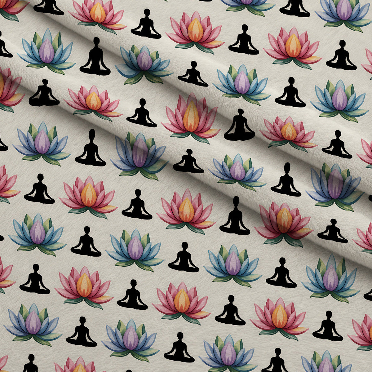 Lotus Meditation Pattern 12 Minky Fabric
