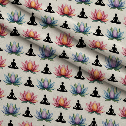 Lotus Meditation Pattern 12 Minky Fabric