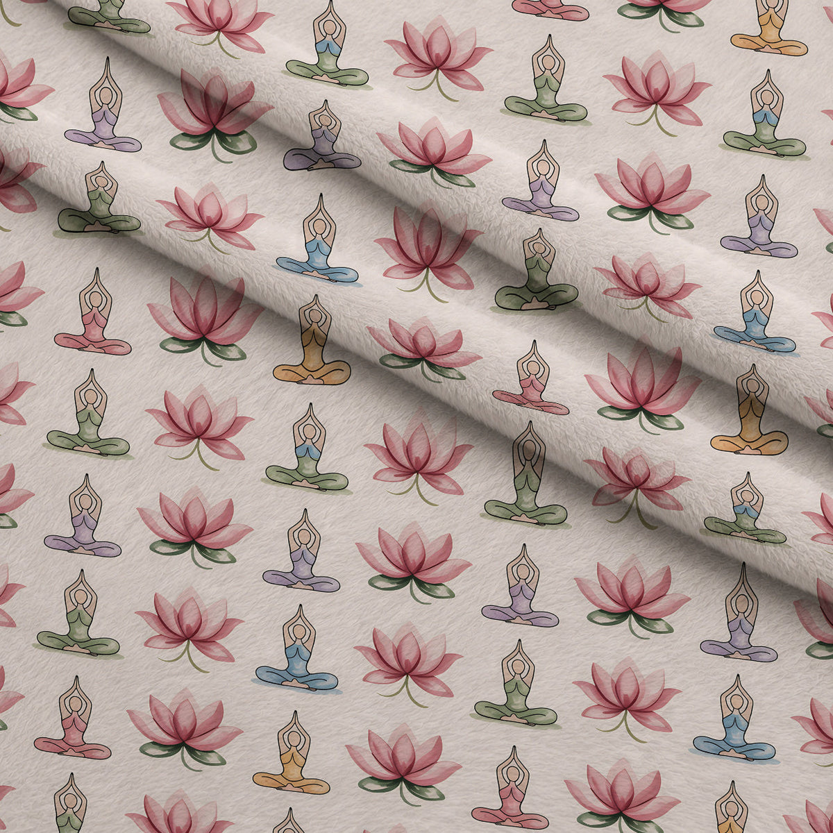 Lotus Meditation Pattern 13 Minky Fabric
