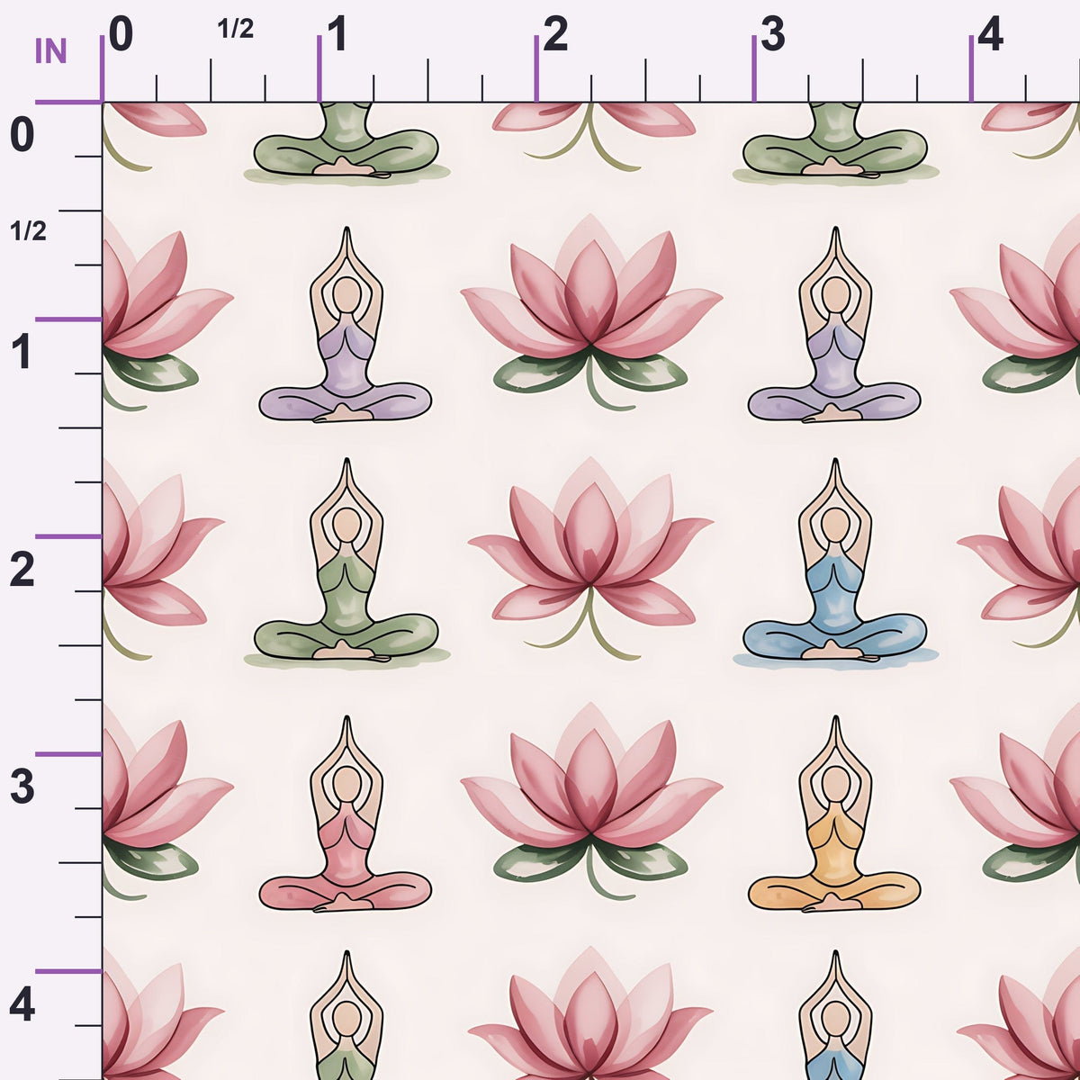 Lotus Meditation Pattern 13 Minky Fabric