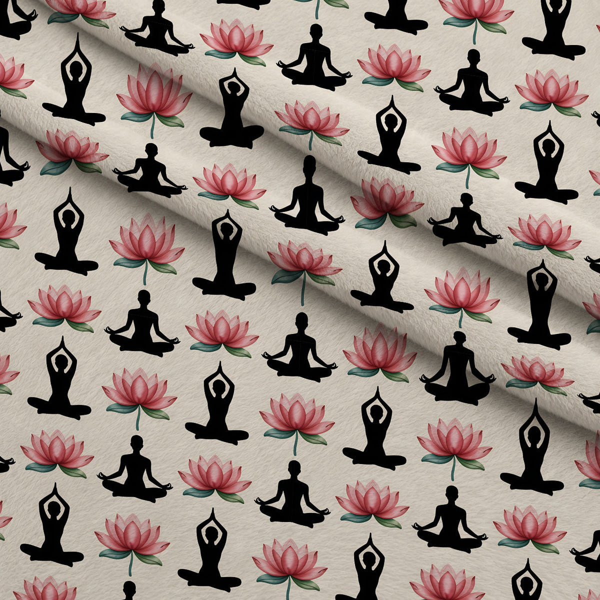 Lotus Meditation Pattern 14 Minky Fabric