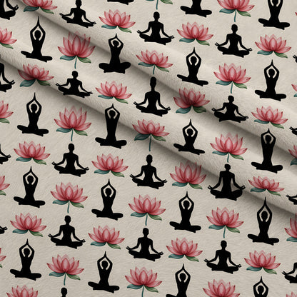 Lotus Meditation Pattern 14 Minky Fabric