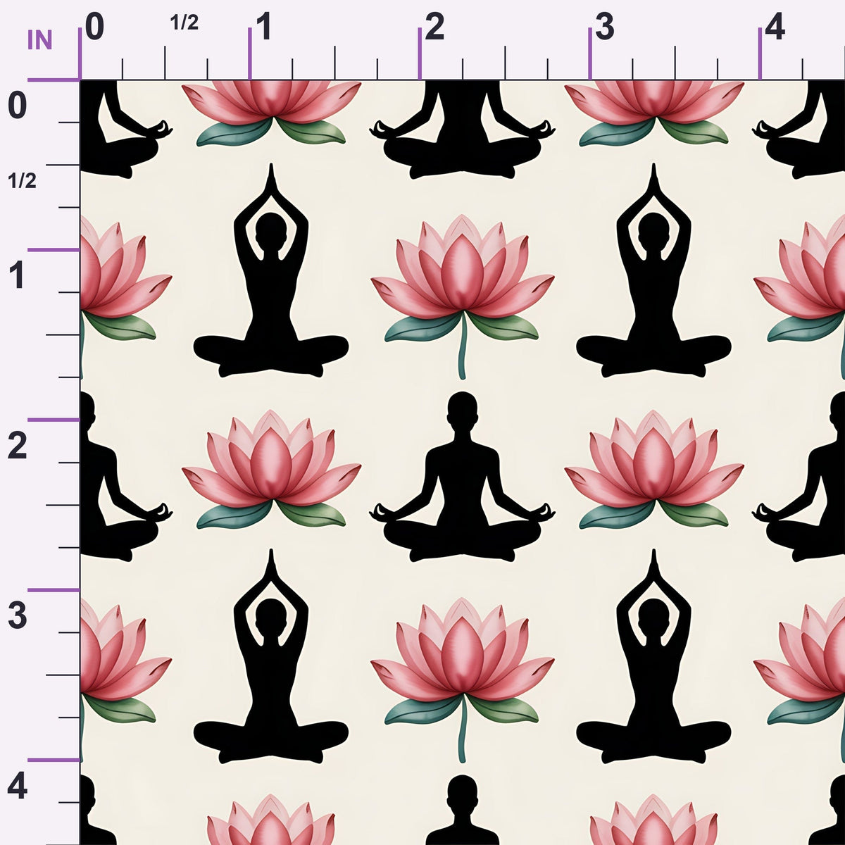 Lotus Meditation Pattern 14 Minky Fabric