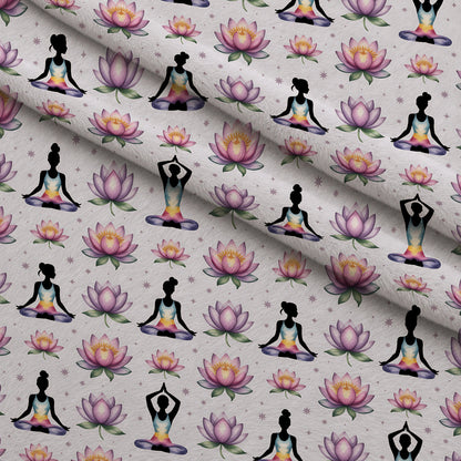Lotus Meditation Pattern 15 Minky Fabric