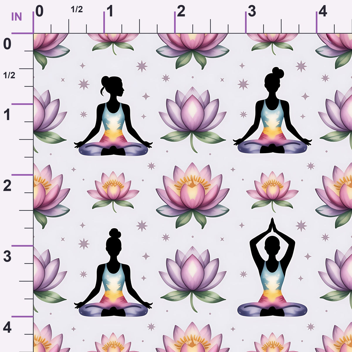 Lotus Meditation Pattern 15 Minky Fabric
