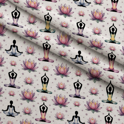 Lotus Meditation Pattern 3 Minky Fabric