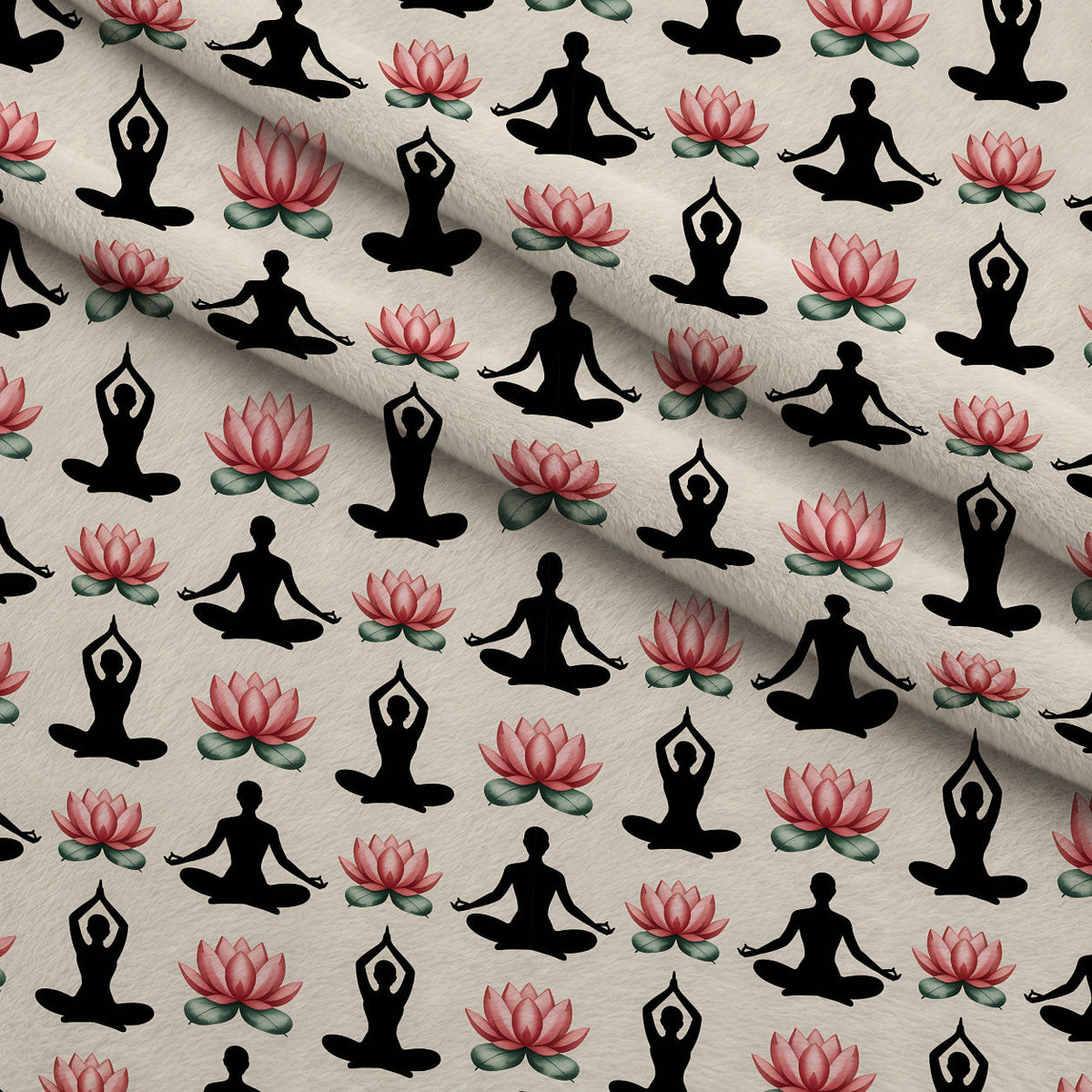 Lotus Meditation Pattern 5 Minky Fabric