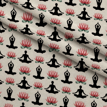 Lotus Meditation Pattern 5 Minky Fabric