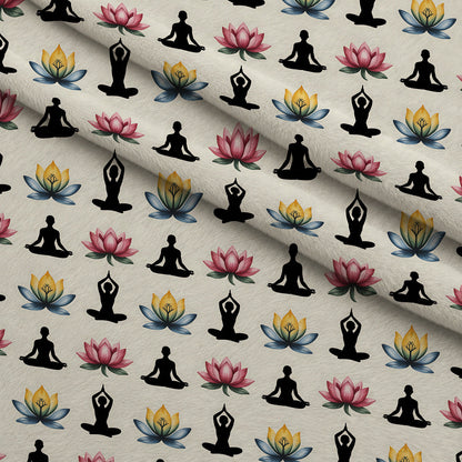 Lotus Meditation Pattern 6 Minky Fabric