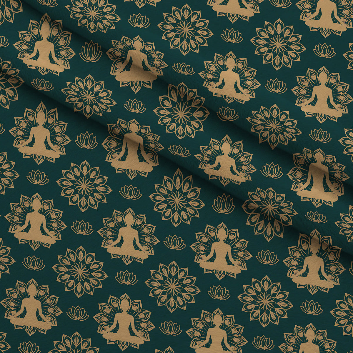 Lotus Meditation Pattern 7 Minky Fabric