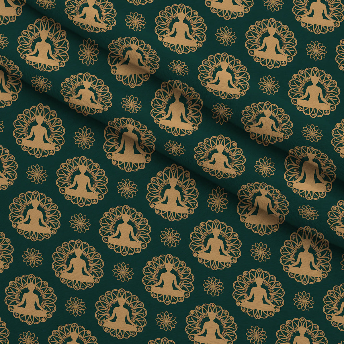 Lotus Meditation Pattern 8 Minky Fabric