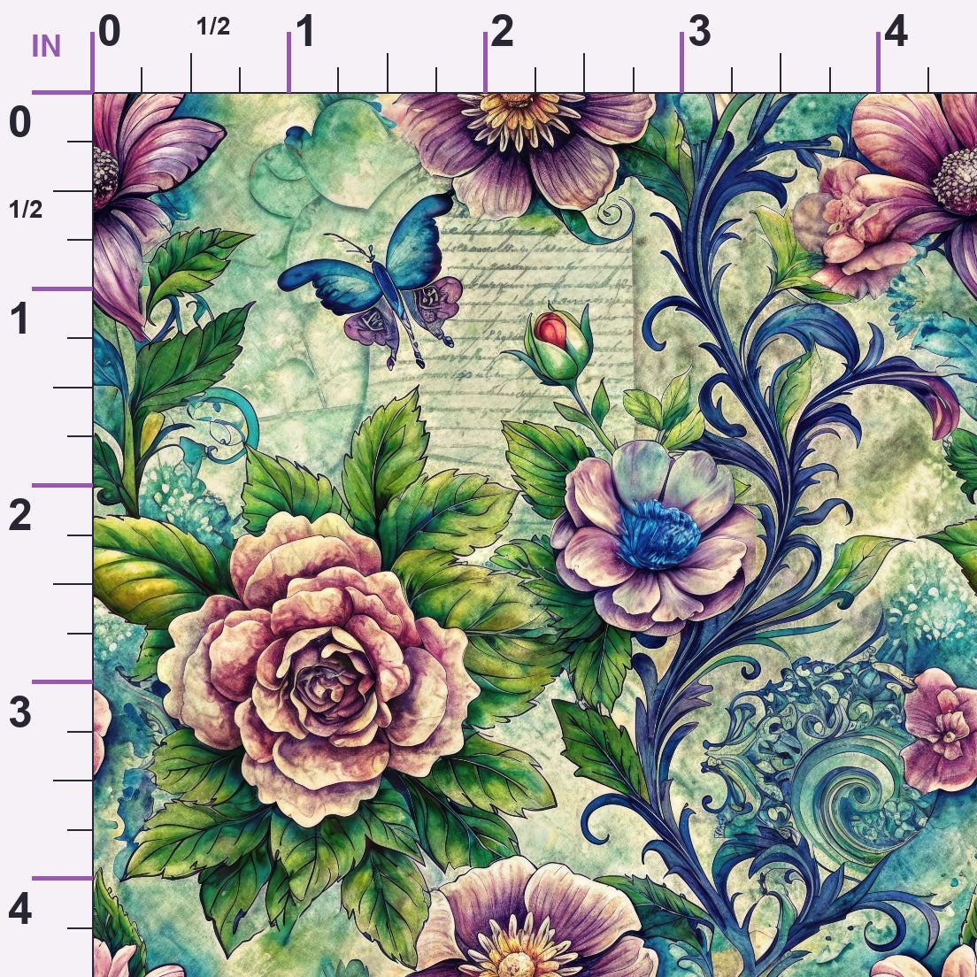 Love Letter Blooms Pattern 11 Minky Fabric