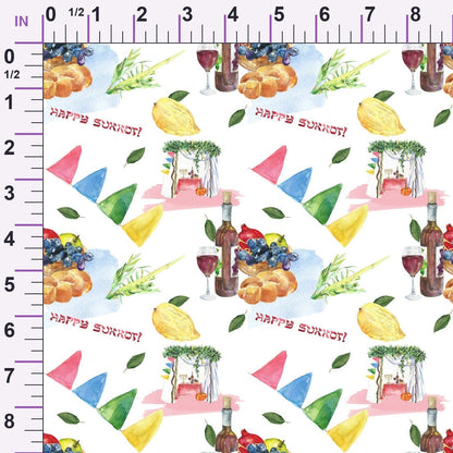 Lulav and Etrog Pattern 3 Minky Fabric