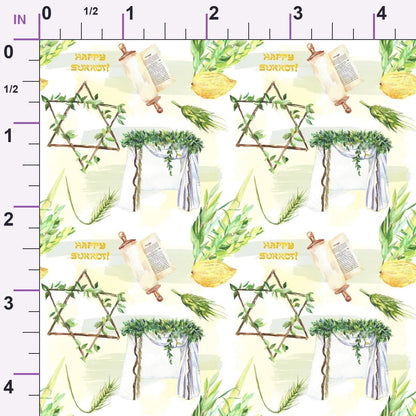 Lulav and Etrog Pattern 4 Minky Fabric