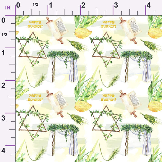 Lulav and Etrog Pattern 4 Minky Fabric