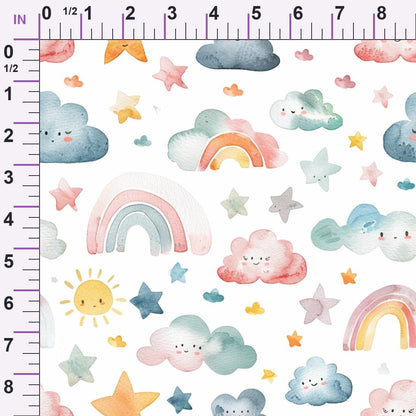 Lullaby Skies Pattern 2 Minky Fabric