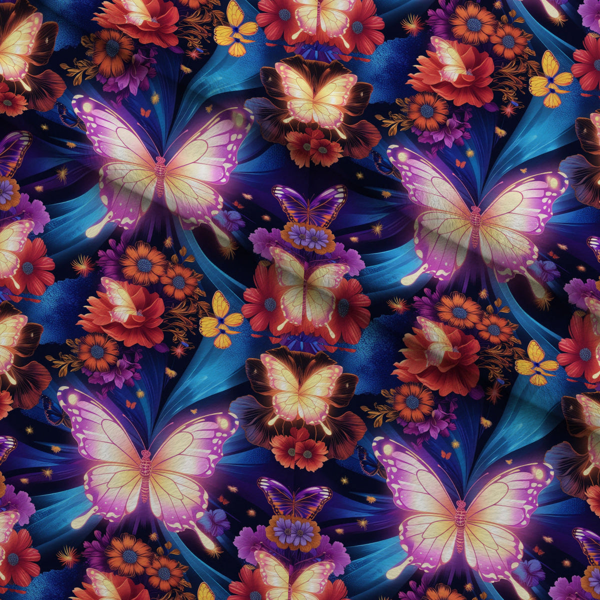 Luminous Wings Pattern 7 Minky Fabric
