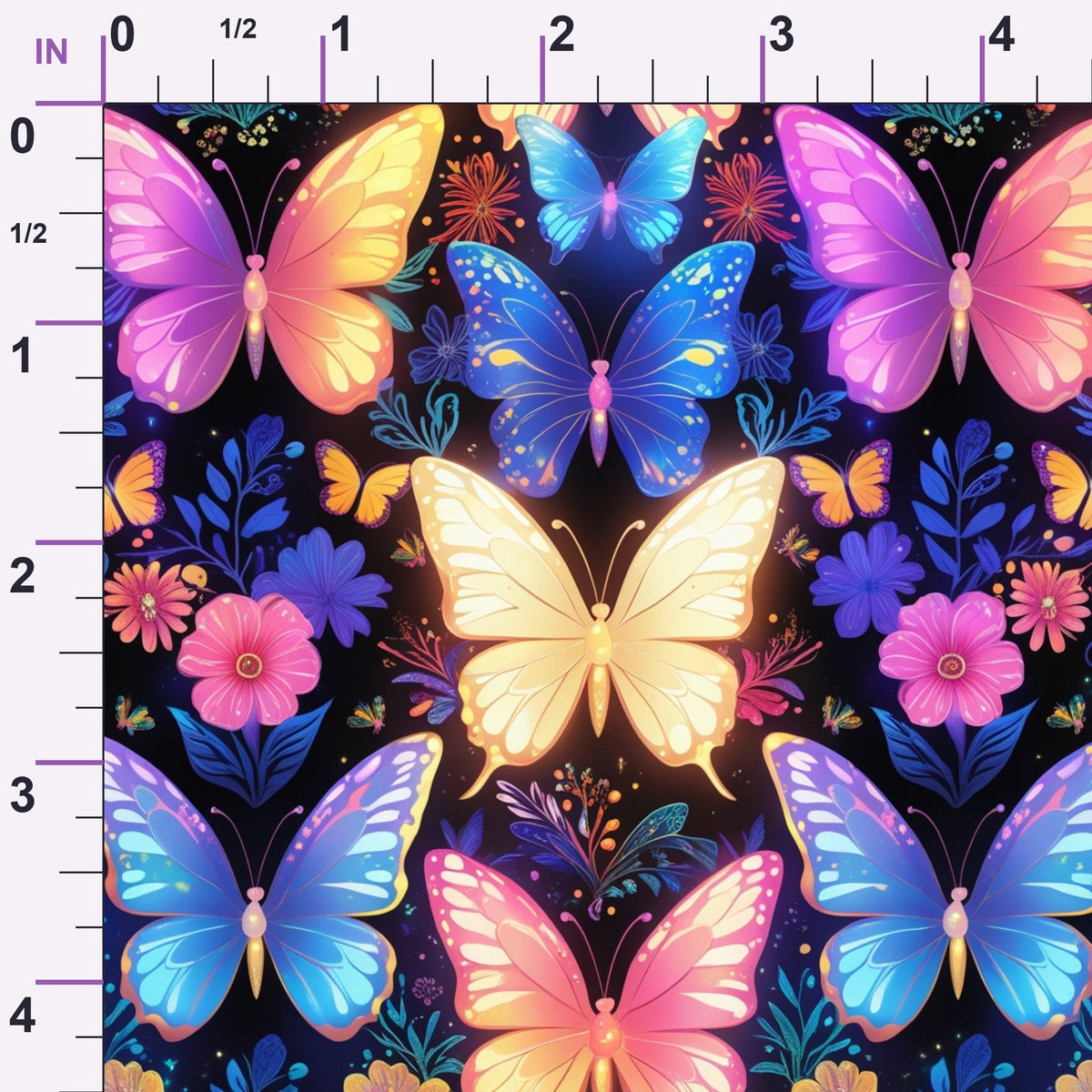 Luminous Wings Pattern 8 Minky Fabric