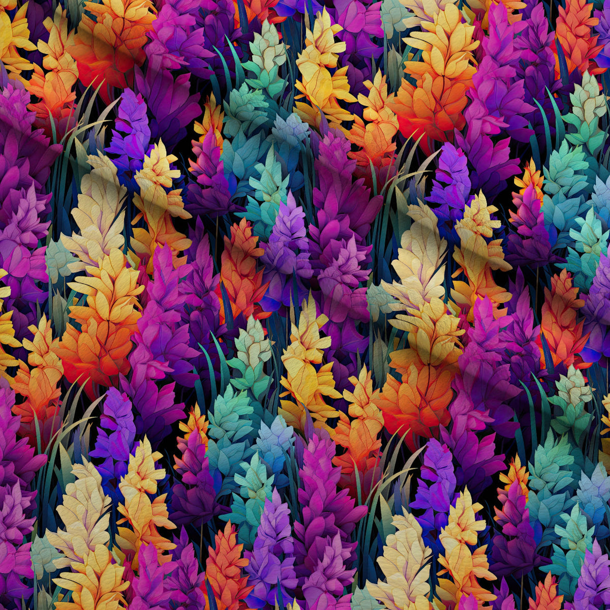 Lupine Spires Pattern 1 Minky Fabric