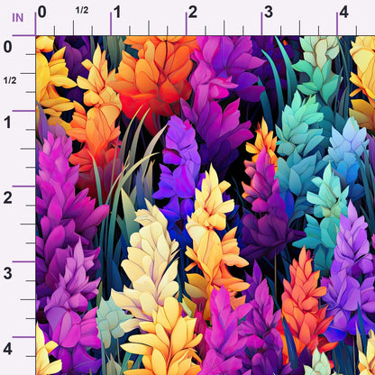 Lupine Spires Pattern 1 Minky Fabric