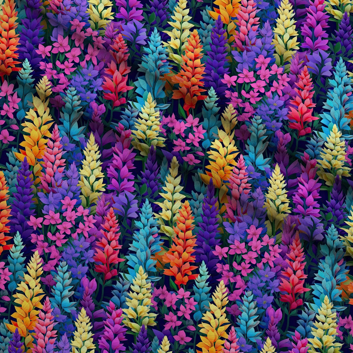 Lupine Spires Pattern 10 Minky Fabric