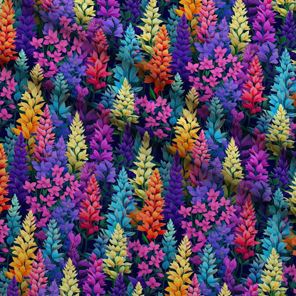 Lupine Spires Pattern 10 Minky Fabric