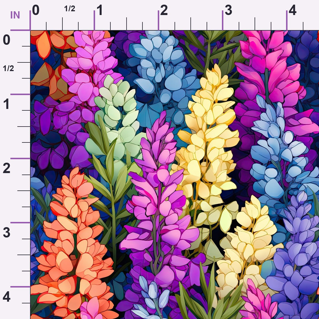 Lupine Spires Pattern 11 Minky Fabric
